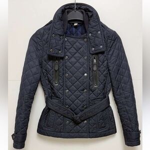 Burberry Brit navy quilted cozy jacket
